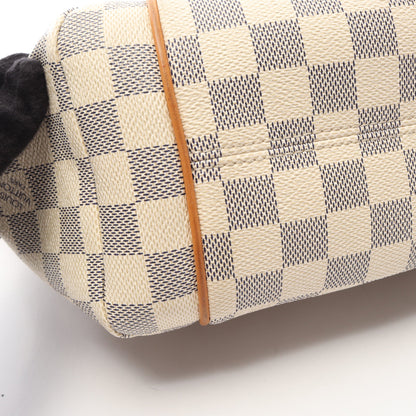 トータリーPM ダミエアズール ショルダーバッグ トートバッグ PVC レザー ホワイト ルイヴィトン
