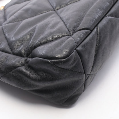 19 ディズヌフ マトラッセ コンビ金具 2WAY チェーンショルダーバッグ レザー ブラック シャネル