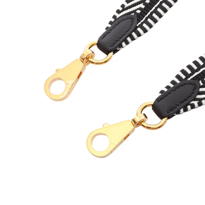 バンドリエール サングル カヴァル ショルダーストラップ トワル ヴォースイフト ブラック ホワイト ゴールド金具 G刻印 エルメス