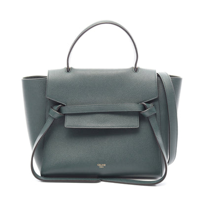 BELT BAG MICRO ベルトバッグ マイクロ 2WAY ハンドバッグ レザー ダークグリーン セリーヌ