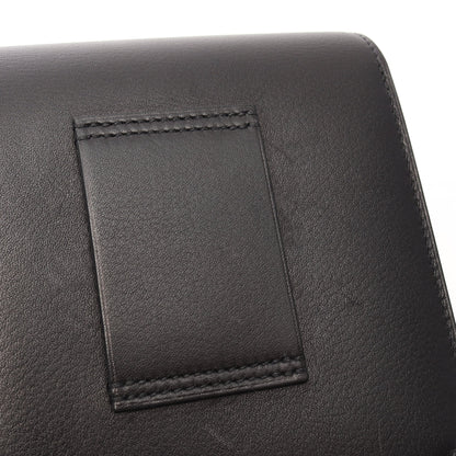 2002 二つ折り財布 エバーグレイン ブラック シルバー金具 D刻印 エルメス