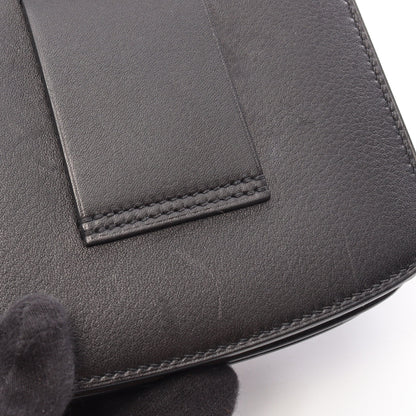 2002 二つ折り財布 エバーグレイン ブラック シルバー金具 D刻印 エルメス