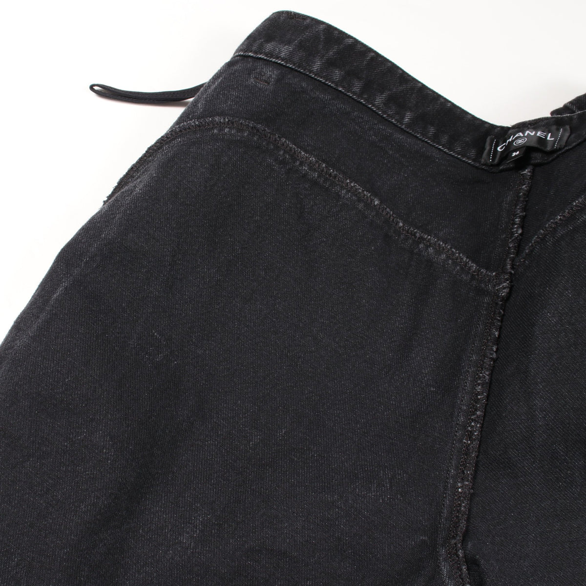 ココマーク カメリア デニムパンツ コットン ブラック シャネル