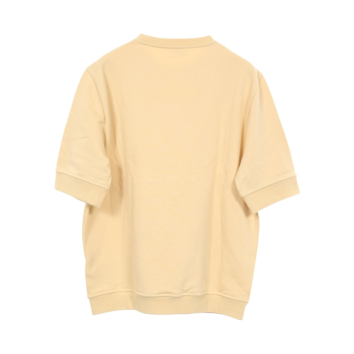 ラウンドネック クルー ド セル 半袖Tシャツ コットン ライトイエロー エルメス