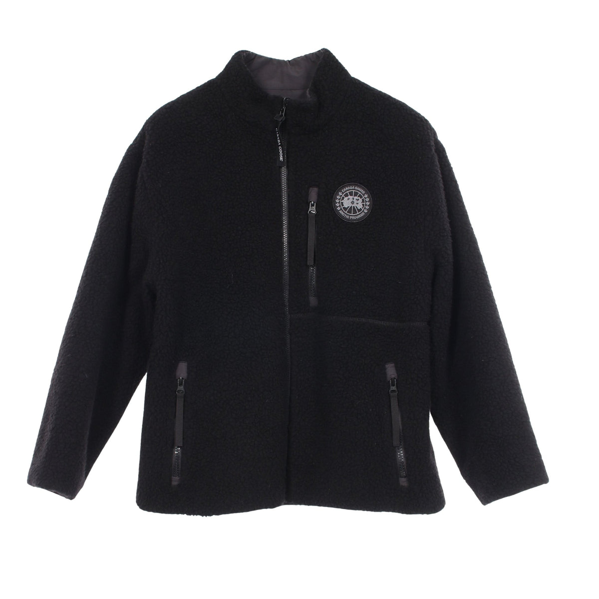 kinross BLACK LABEL キンロス リバーシブル フリース ジャケット コットン ナイロン ブラック カナダグース アウター CANADA GOOSE