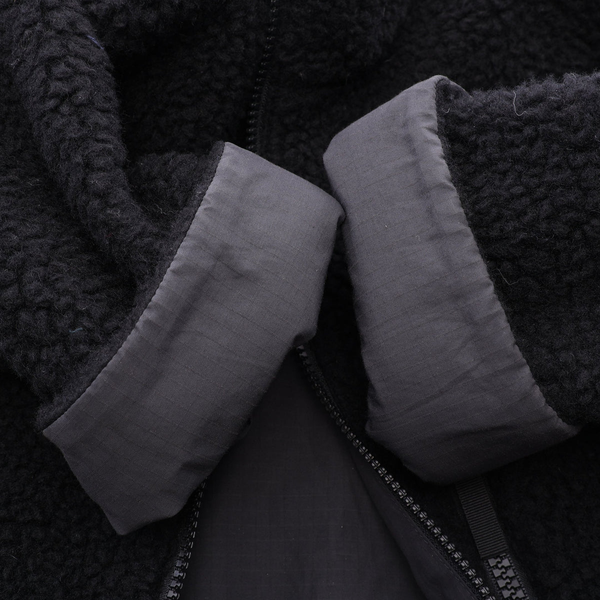 kinross BLACK LABEL キンロス リバーシブル フリース ジャケット コットン ナイロン ブラック カナダグース アウター CANADA GOOSE