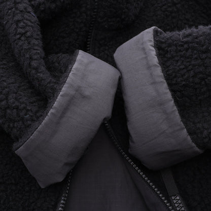 kinross BLACK LABEL キンロス リバーシブル フリース ジャケット コットン ナイロン ブラック カナダグース アウター CANADA GOOSE