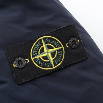 MICRO REPS フード付き ダウンジャケット ナイロン ネイビー ストーンアイランド アウター Stone Island