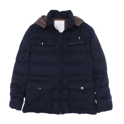 ダウンジャケット カシミヤ ネイビー ブルネロクチネリ アウター BRUNELLO CUCINELLI