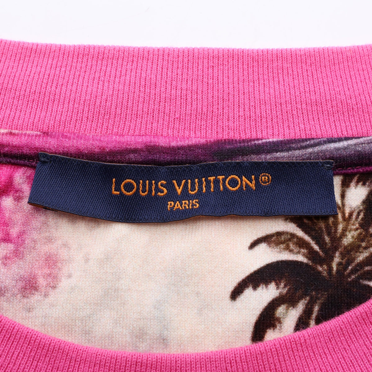 総柄 サーフプリントショートスリーブ 半袖Tシャツ コットン ピンク ルイヴィトン トップス LOUIS VUITTON