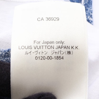 グラフィックモノグラム クルーネック 半袖Tシャツ コットン ブルー ルイヴィトン