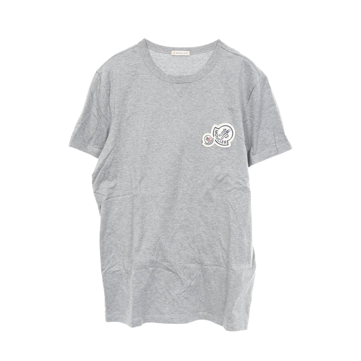 ロゴワッペン 半袖Tシャツ コットン グレー モンクレール トップス MONCLER