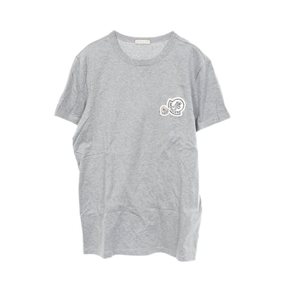 ロゴワッペン 半袖Tシャツ コットン グレー モンクレール トップス MONCLER