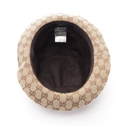 GGキャンバス ハット コットン レザー ベージュ ダスティピンク グッチ 財布・小物 GUCCI