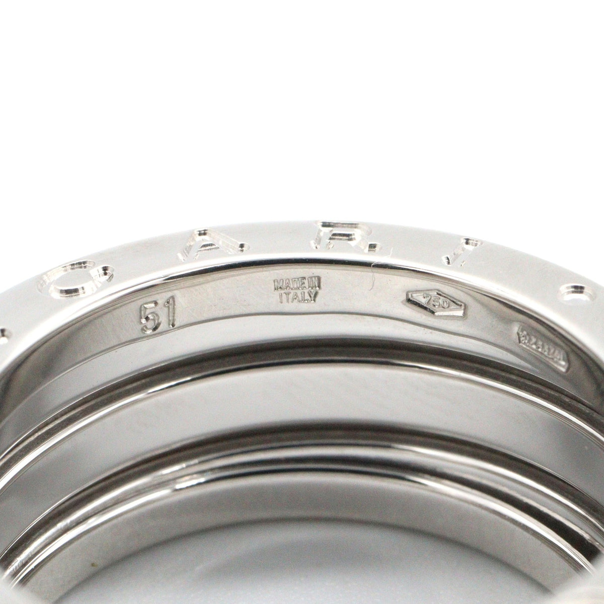 B-zero1 ビーゼロワン リング 3バンド リング 指輪 K18WG ホワイトゴールド ブルガリ