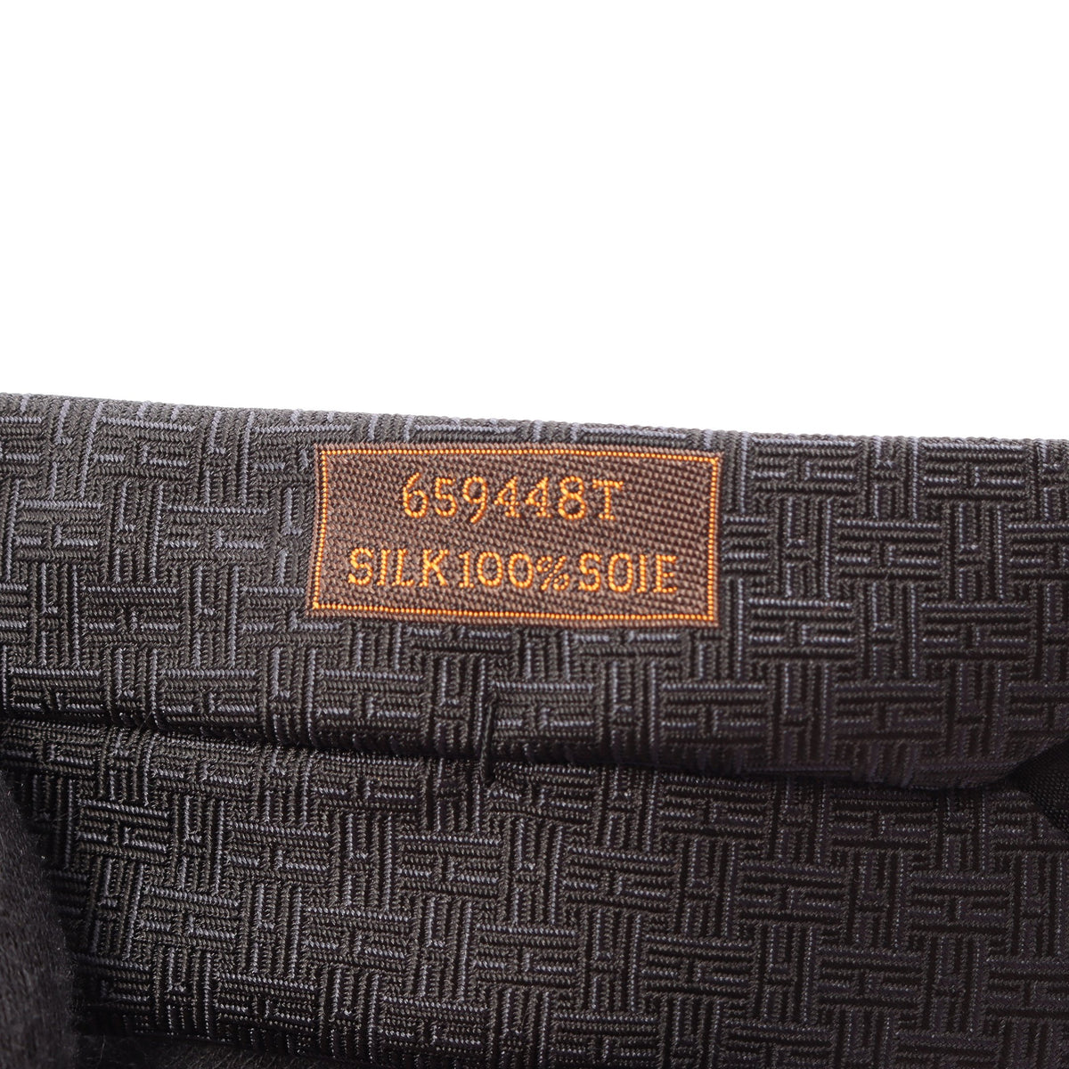 Hロゴ 総柄 ネクタイ シルク ブラック エルメス 財布・小物 HERMES