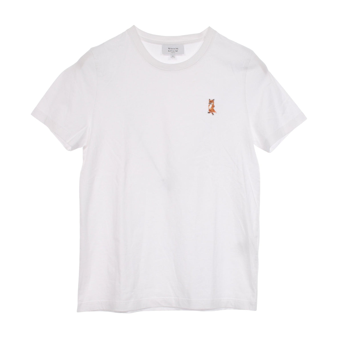スタンディング フォックス 半袖Tシャツ コットン ホワイト メゾンキツネ