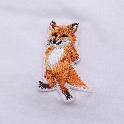 スタンディング フォックス 半袖Tシャツ コットン ホワイト メゾンキツネ