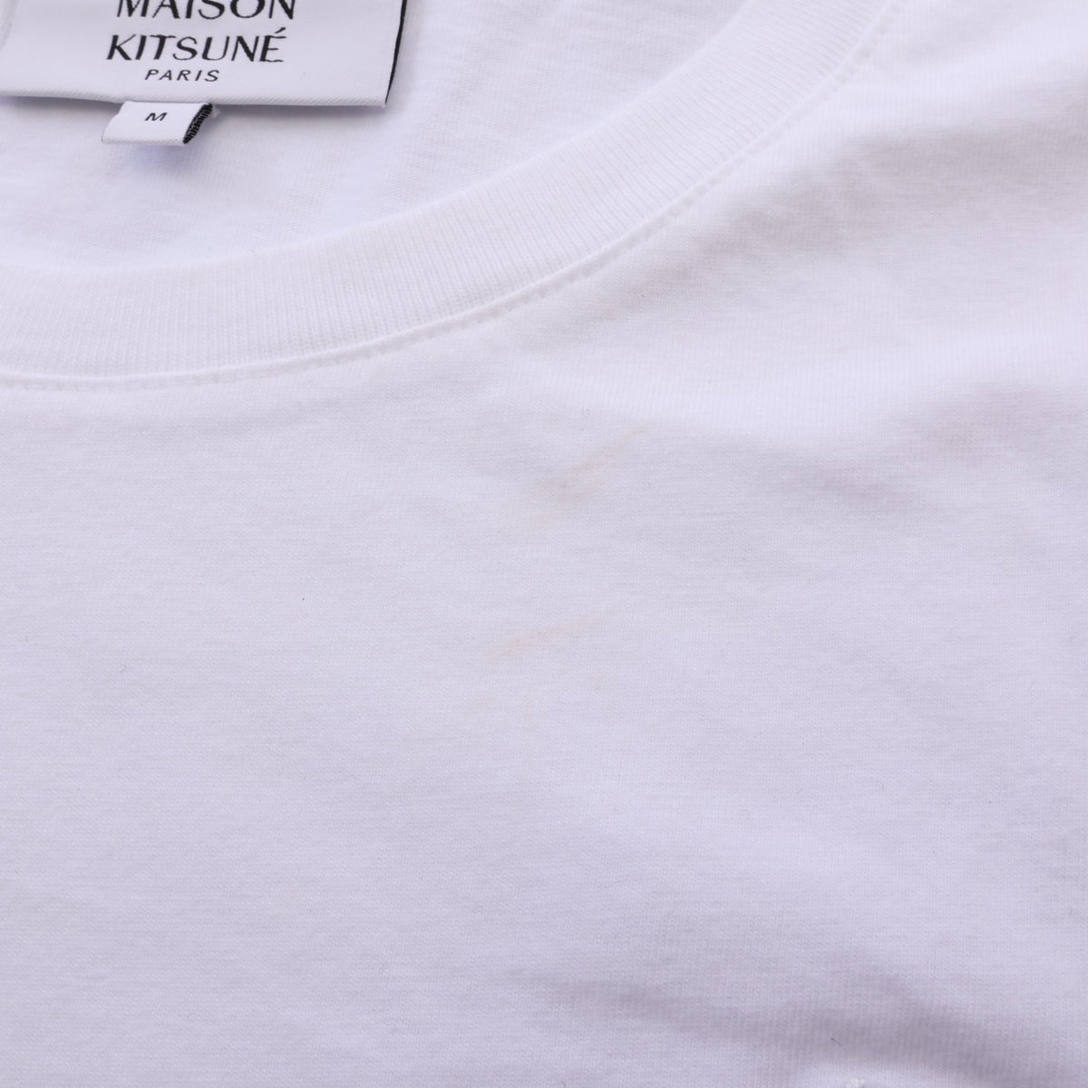 スタンディング フォックス 半袖Tシャツ コットン ホワイト メゾンキツネ