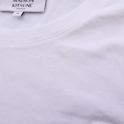 スタンディング フォックス 半袖Tシャツ コットン ホワイト メゾンキツネ
