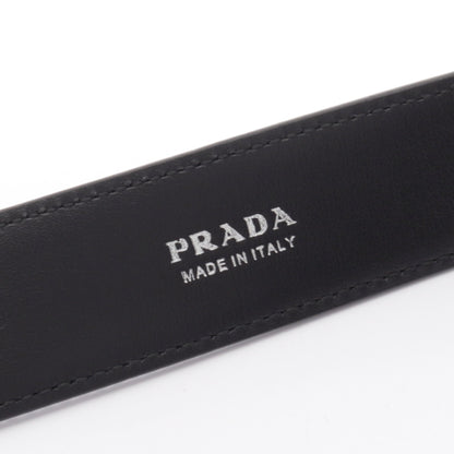 シルバー金具 ベルト レザー ブラック プラダ
