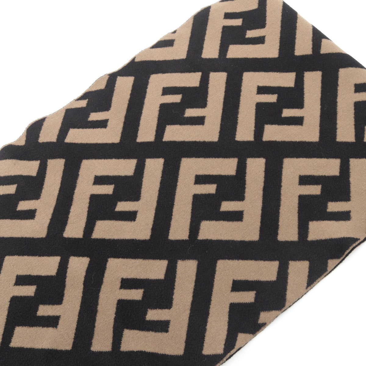 ズッカ マフラー ウール レーヨン ブラウン ブラック フェンディ 財布・小物 FENDI