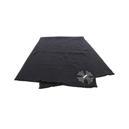 WHO'S SLEEPING NXT TO ME CHクロス パッチ ブランケット カシミヤ レザー ブラック クロムハーツ
