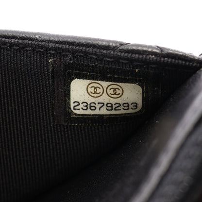 マトラッセ チェーンウォレット ラムスキン ブラック シルバー金具 シャネル