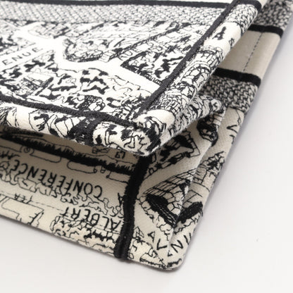 BOOK TOTE ブックトート ミディアム PLAN DE PARIS ハンドバッグ トートバッグ キャンバス ホワイト ブラック クリスチャンディオール