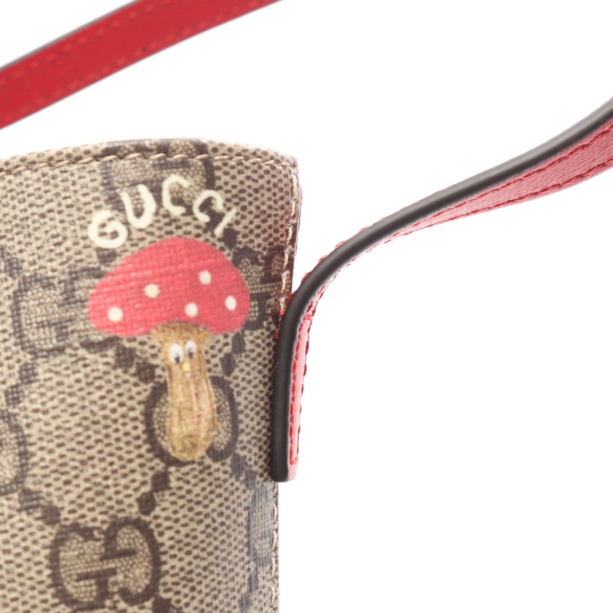 GUCCI × キム スンヨン チルドレンズ バケットバッグ キッズ ハンドバッグ PVC レザー グレーベージュ レッド マルチカラー グッチ