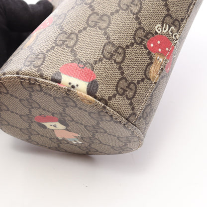 GUCCI × キム スンヨン チルドレンズ バケットバッグ キッズ ハンドバッグ PVC レザー グレーベージュ レッド マルチカラー グッチ