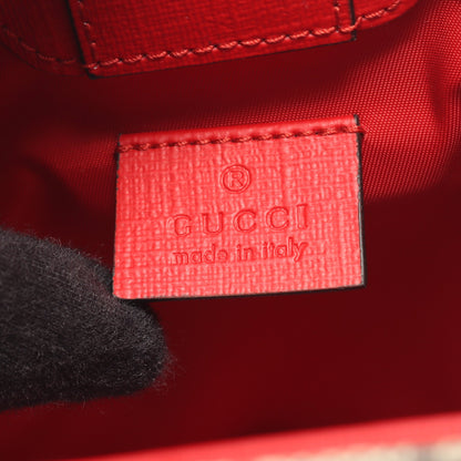 GUCCI × キム スンヨン チルドレンズ バケットバッグ キッズ ハンドバッグ PVC レザー グレーベージュ レッド マルチカラー グッチ