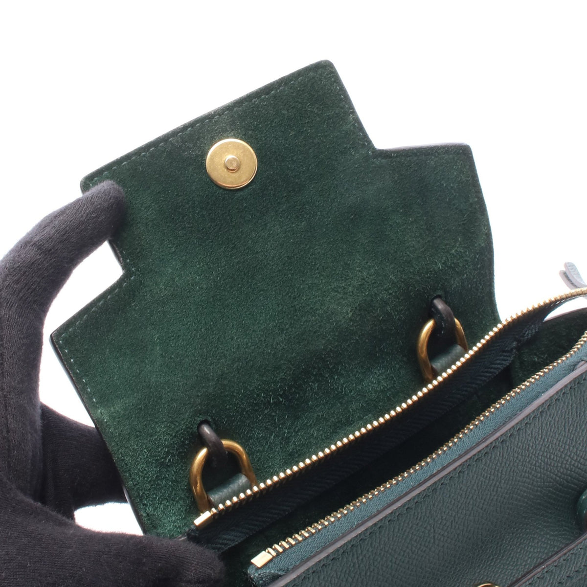 PICO BELT BAG ピコ ベルトバッグ 2WAY ハンドバッグ レザー ダークグリーン セリーヌ