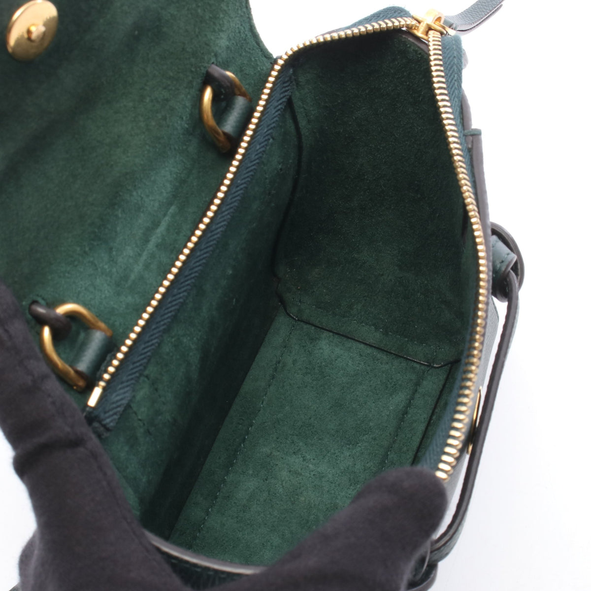 PICO BELT BAG ピコ ベルトバッグ 2WAY ハンドバッグ レザー ダークグリーン セリーヌ