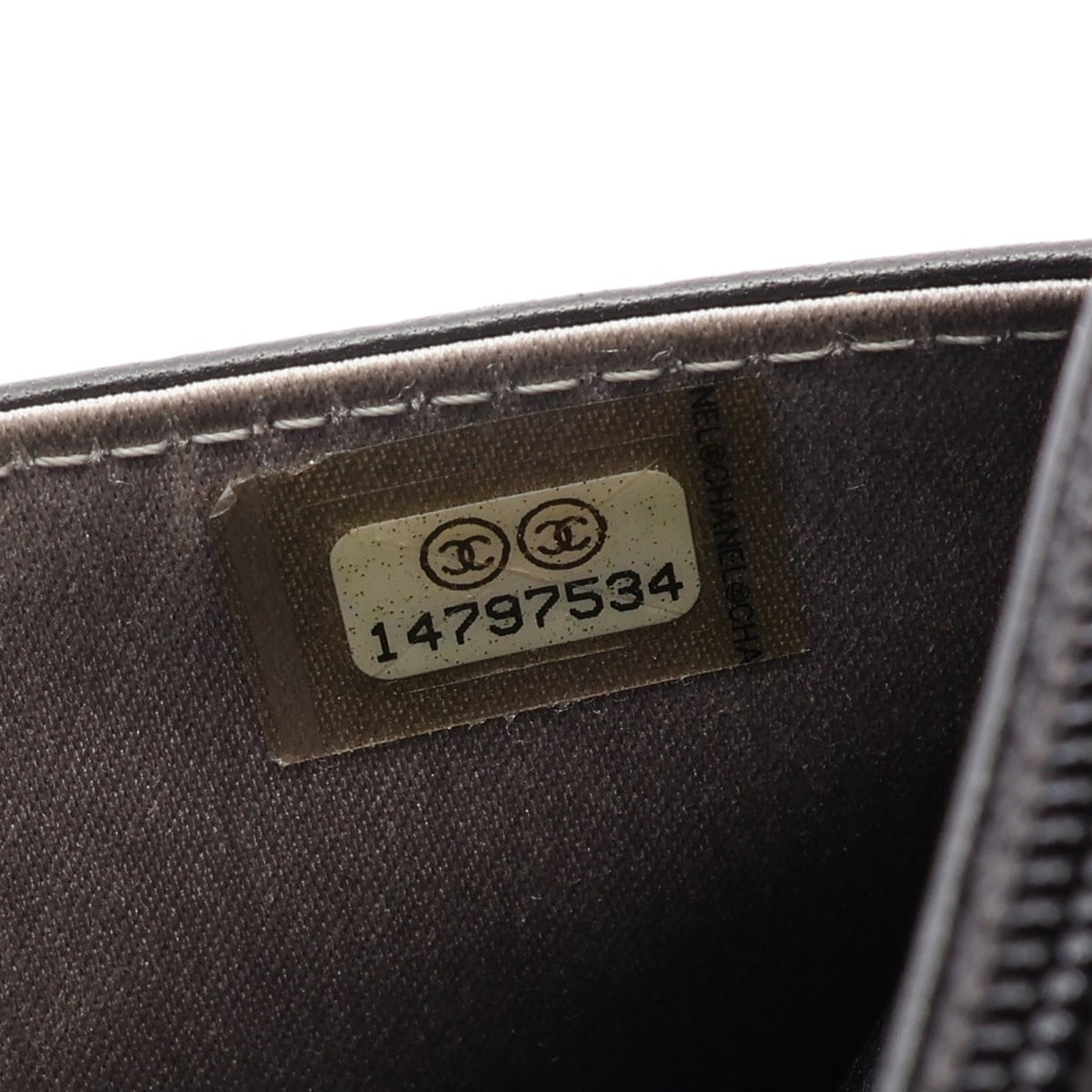 カメリア チェーンウォレット ラムスキン ブラック シルバー金具 シャネル
