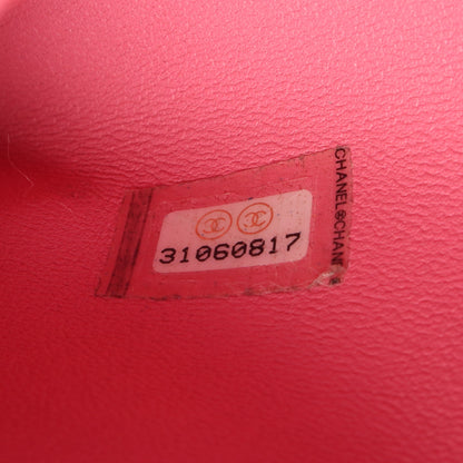 ココハンドルXXS トップハンドル 2WAY ハンドバッグ レザー ピンクレッド マルチカラー シルバー金具 シャネル