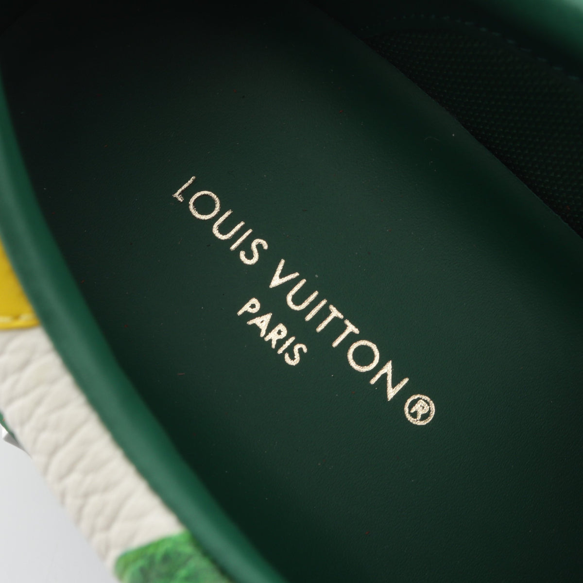 LVオリライン 花柄 スニーカー レザー スエード グリーン ホワイト マルチカラー ルイヴィトン シューズ LOUIS VUITTON
