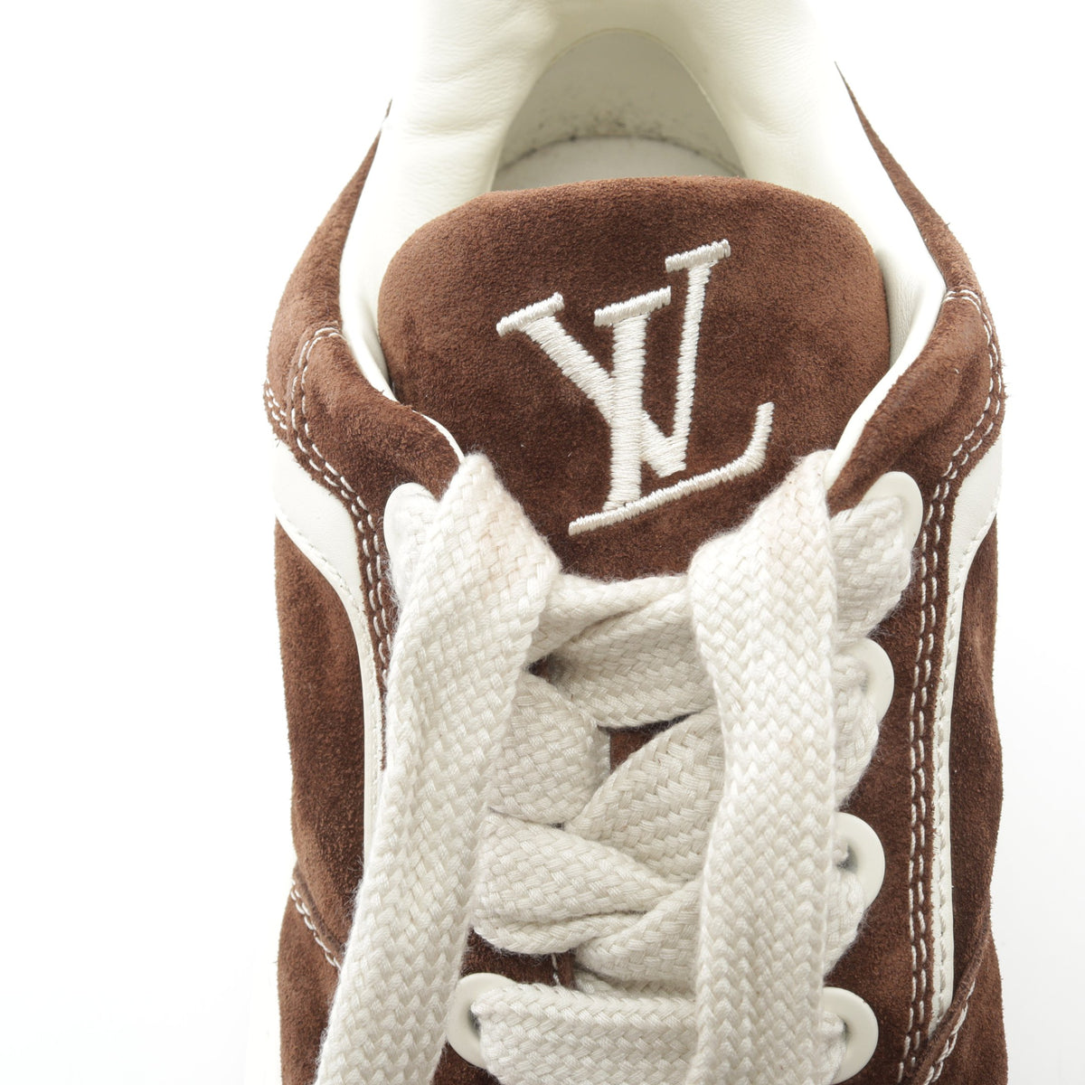 LVティルテッド スニーカー スエード レザー ブラウン ホワイト ルイヴィトン シューズ LOUIS VUITTON