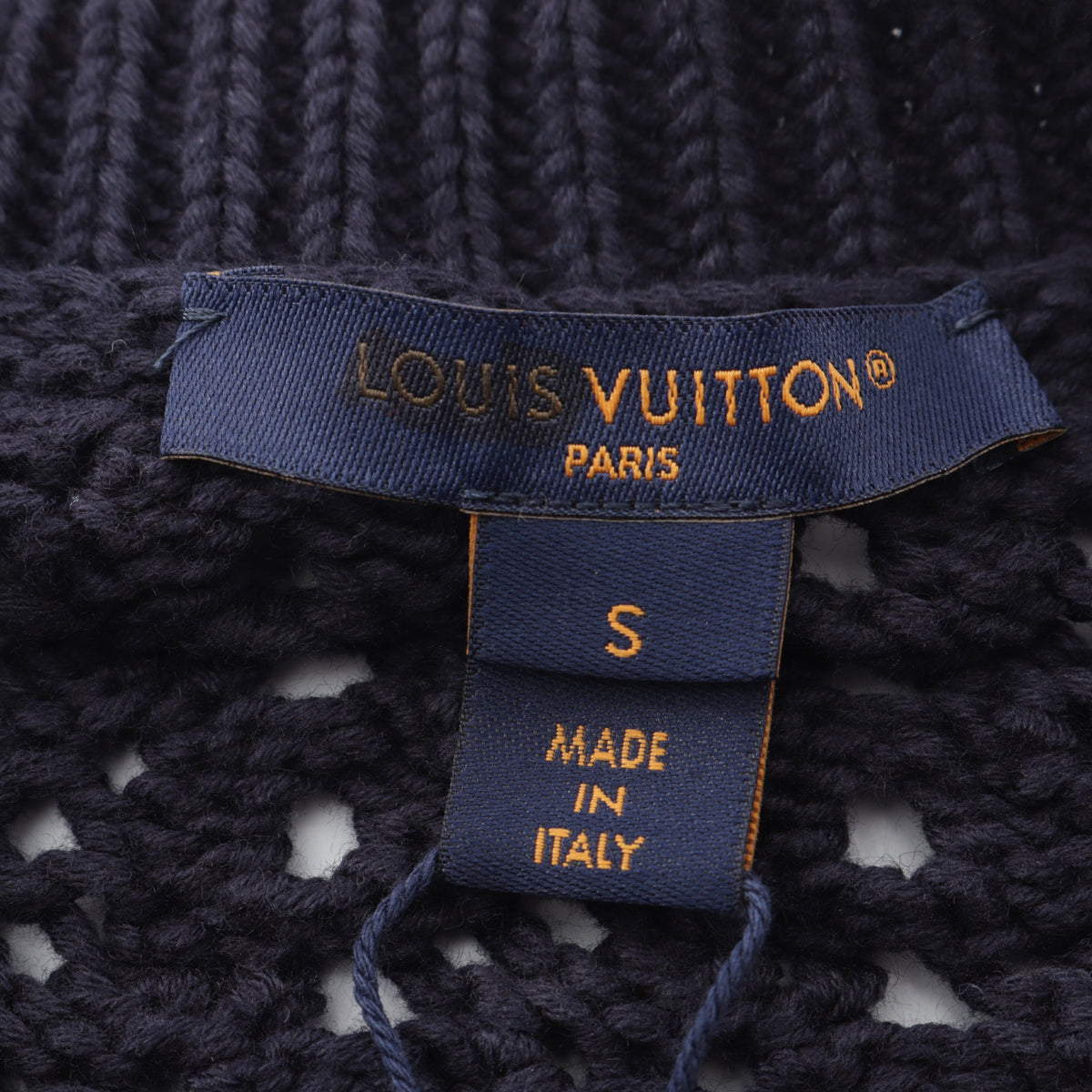 クロシェニット クロップド カーディガン コットン カシミヤ ネイビー ルイヴィトン トップス LOUIS VUITTON