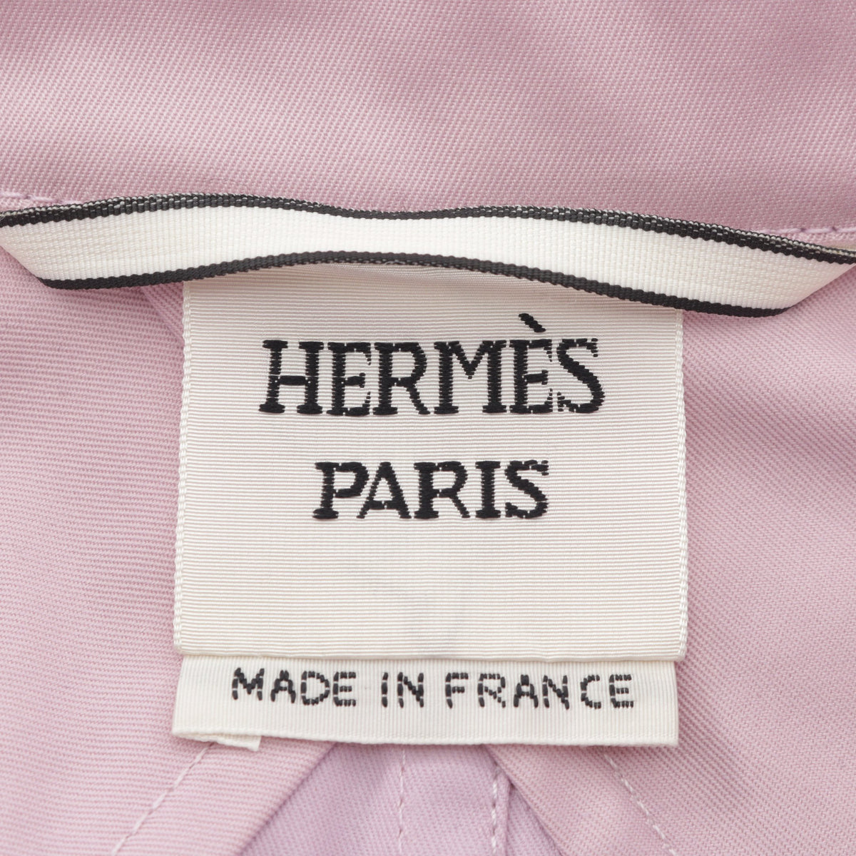 CLOU DE SELLE クルードセル ステンカラーコート コットン ピンク エルメス アウター HERMES