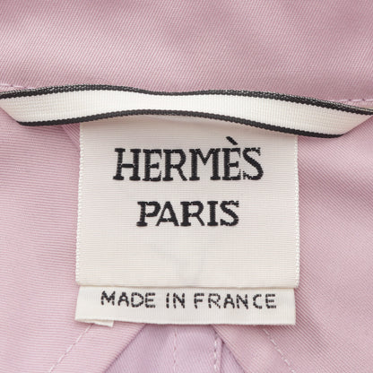 CLOU DE SELLE クルードセル ステンカラーコート コットン ピンク エルメス アウター HERMES