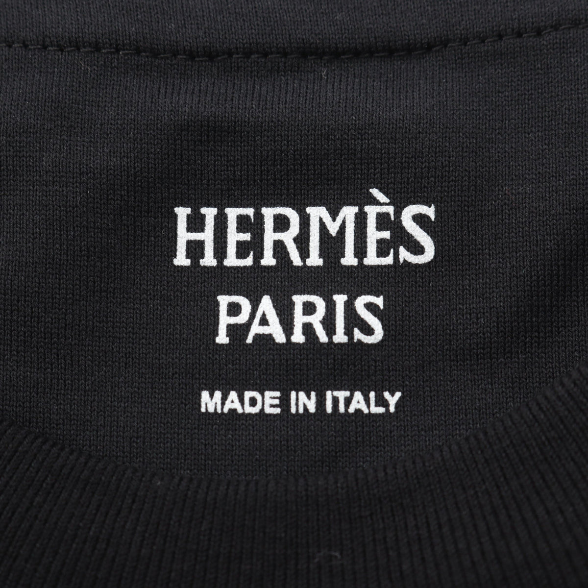 マキシ マイヨン エケストル 半袖Tシャツ コットン ブラック ホワイト エルメス トップス HERMES