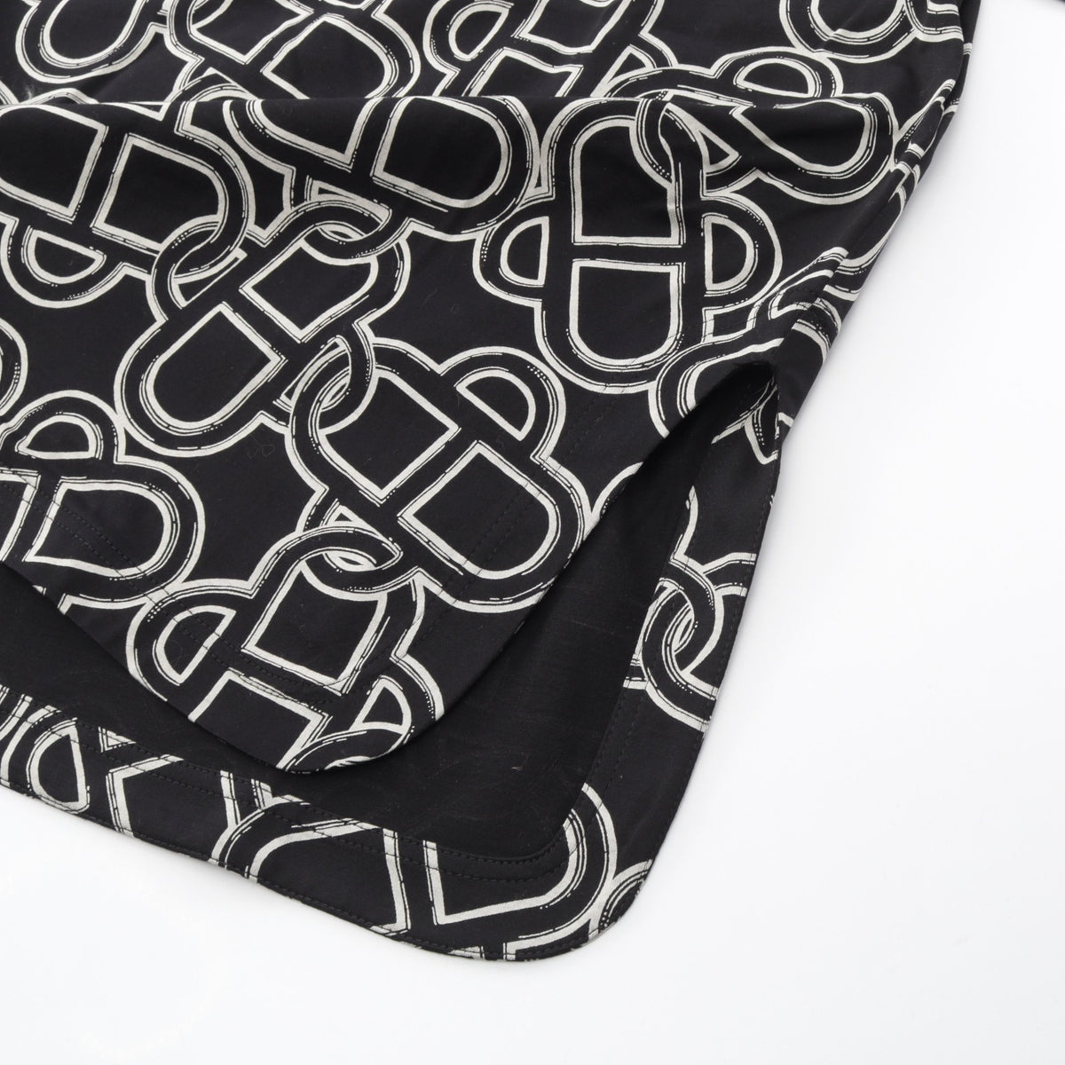 マキシ マイヨン エケストル 半袖Tシャツ コットン ブラック ホワイト エルメス トップス HERMES