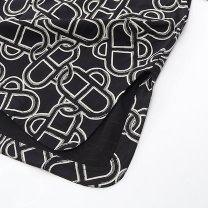 マキシ マイヨン エケストル 半袖Tシャツ コットン ブラック ホワイト エルメス トップス HERMES