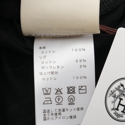 マキシ マイヨン エケストル 半袖Tシャツ コットン ブラック ホワイト エルメス トップス HERMES