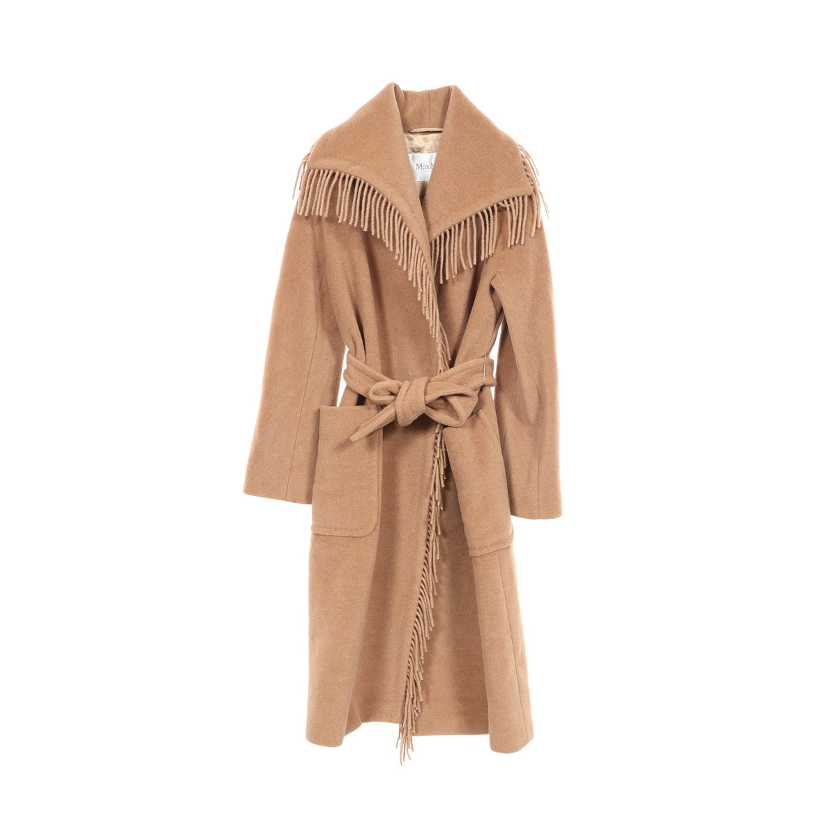 フリンジ ガウンコート キャメル ベージュ マックスマーラ アウター Max Mara
