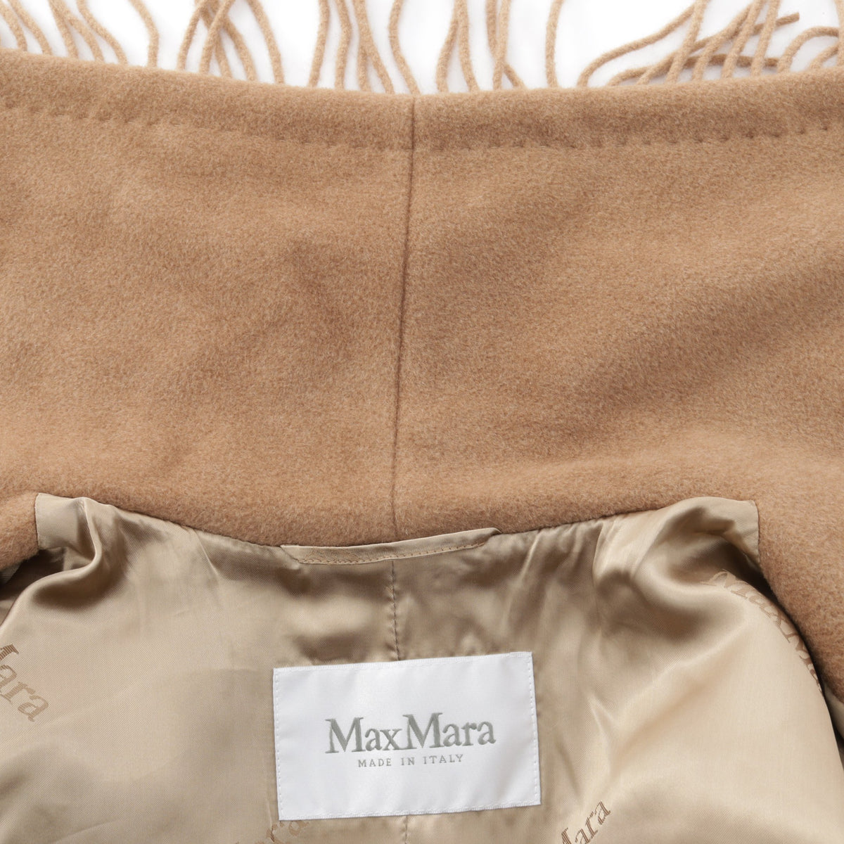 フリンジ ガウンコート キャメル ベージュ マックスマーラ アウター Max Mara