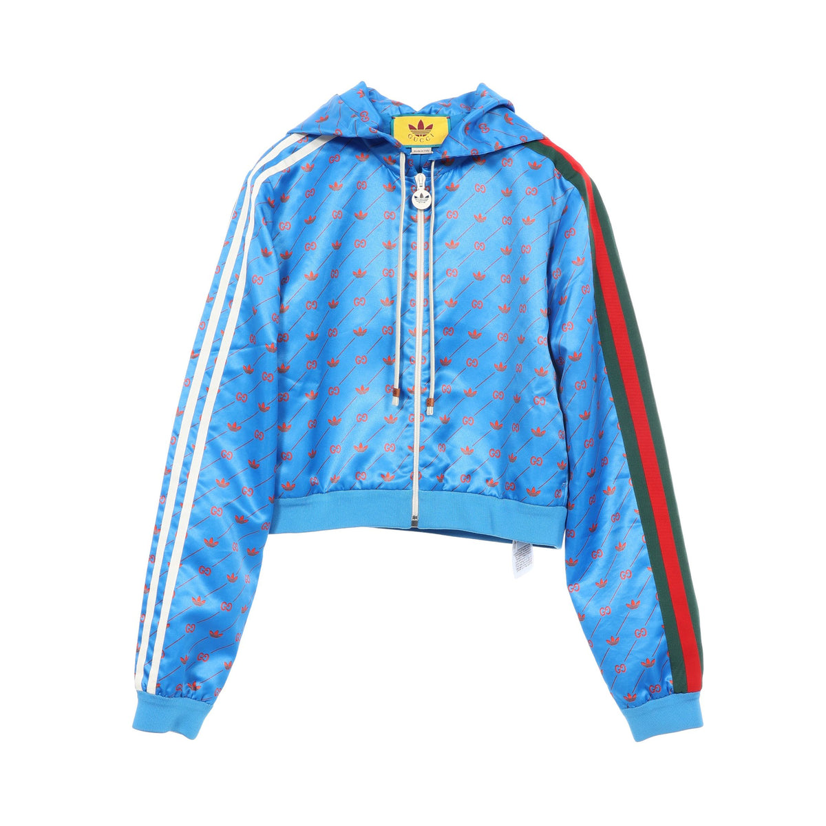GUCCI × adidas フード付き トラックジャケット ブルー オレンジ マルチカラー グッチ アウター GUCCI
