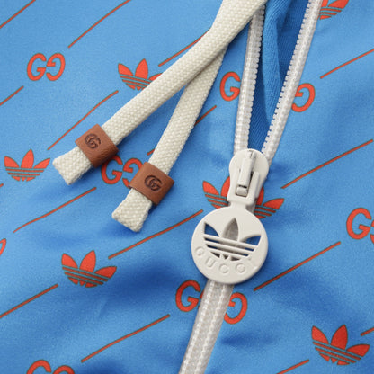 GUCCI × adidas フード付き トラックジャケット ブルー オレンジ マルチカラー グッチ アウター GUCCI
