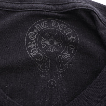 スクロールラベル 長袖Tシャツ コットン ブラック クロムハーツ トップス Chrome Hearts
